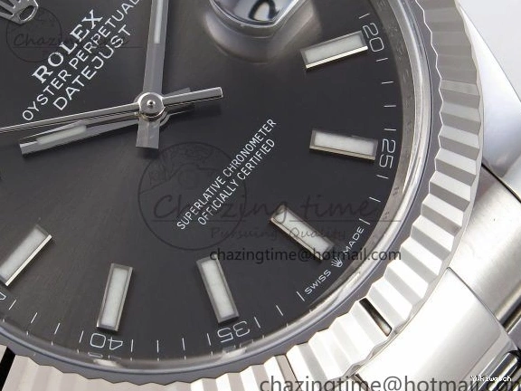 Best on DateJust 126334 41 C+F Oyster Steel 904L 1:1 Edition Dial VR3235 Bracelet SS Gray 1224